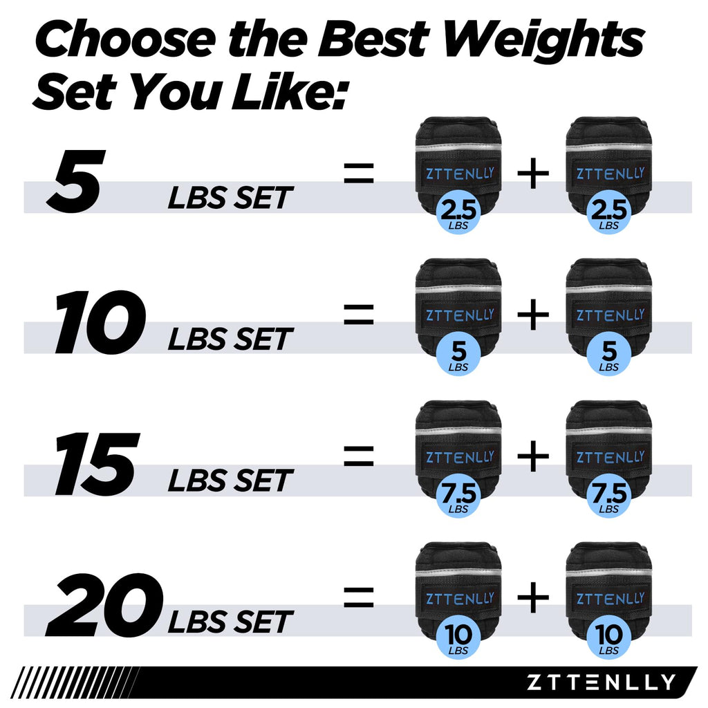 Adjustable Ankle Weights Pair with Carry Bag Y929
