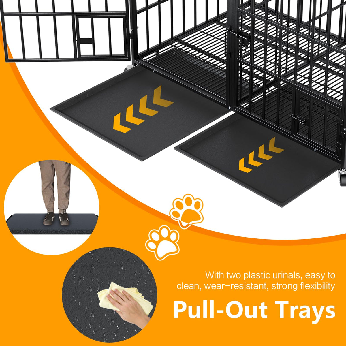 42 Inch Heavy Duty Metal Dog Crate with Divider A22545