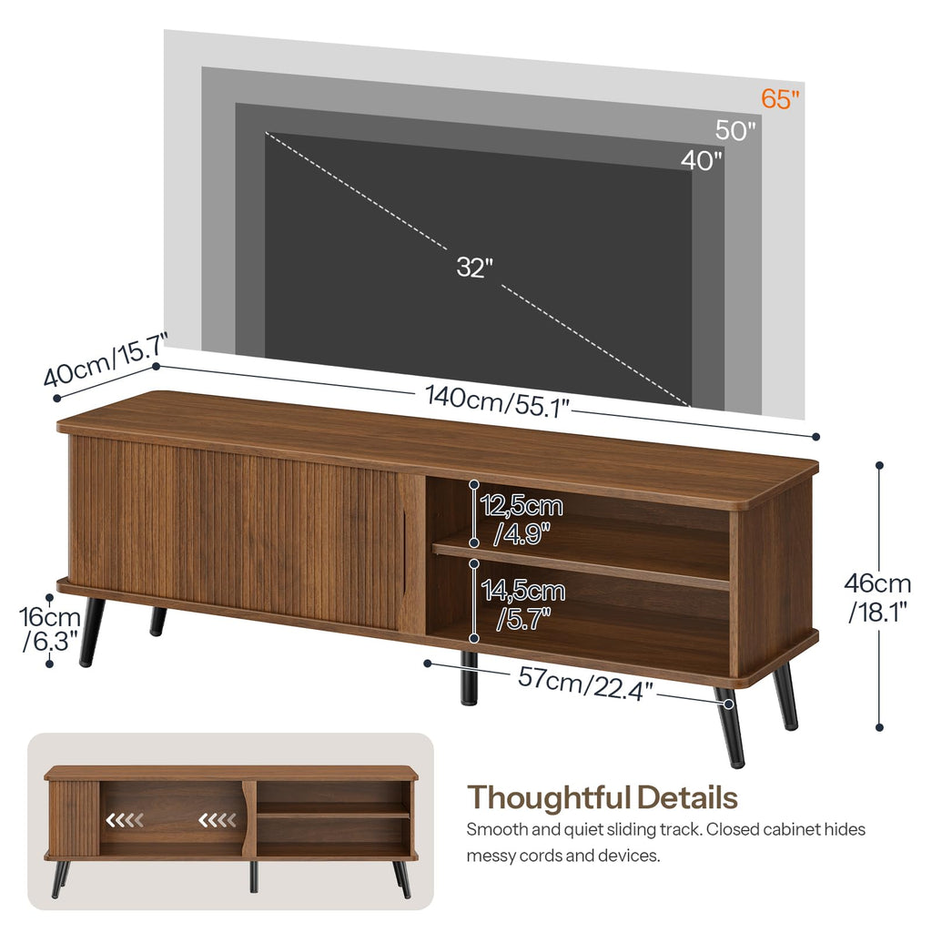 Mid Century Modern TV Stand with Storage B429089