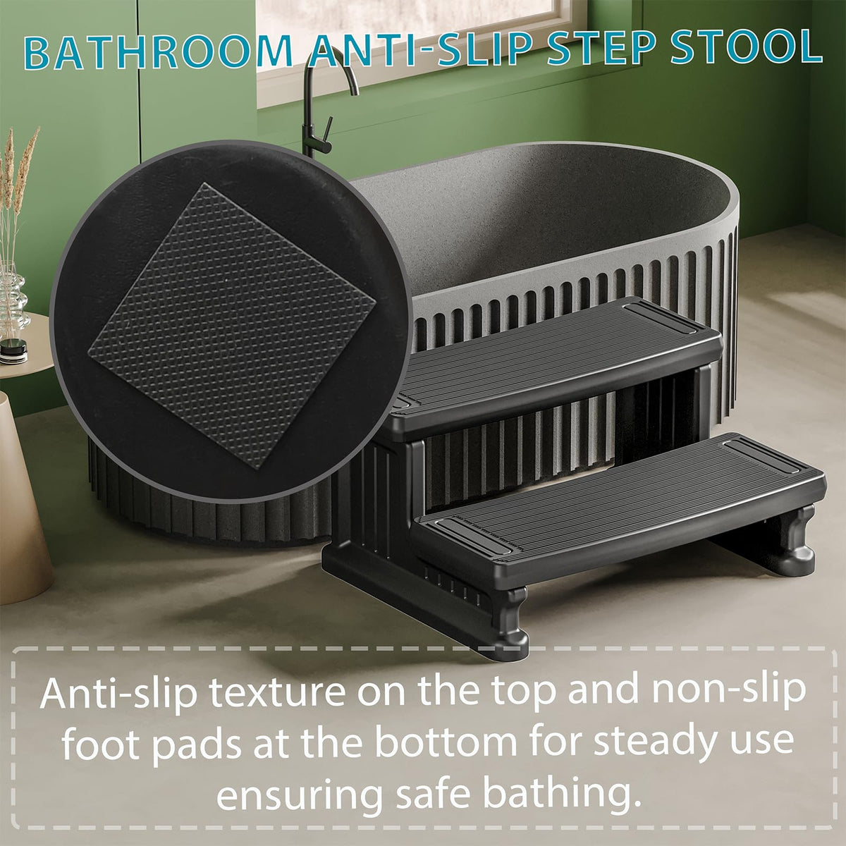 Non-Slip 2-Step Hot Tub Steps Y937425