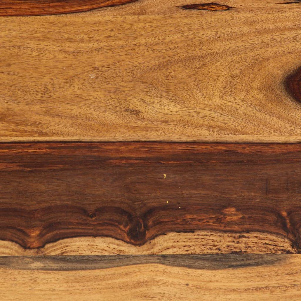 Brown Sheesham Wood Coffee Table with Steel Legs U174851