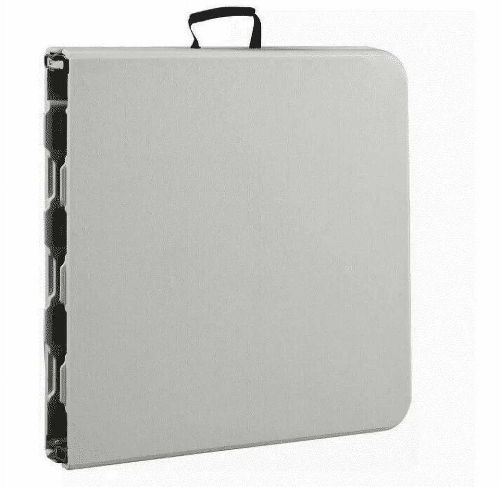 6 Foot Fold-in-Half Folding Table White Speckle HDPE Top X15293