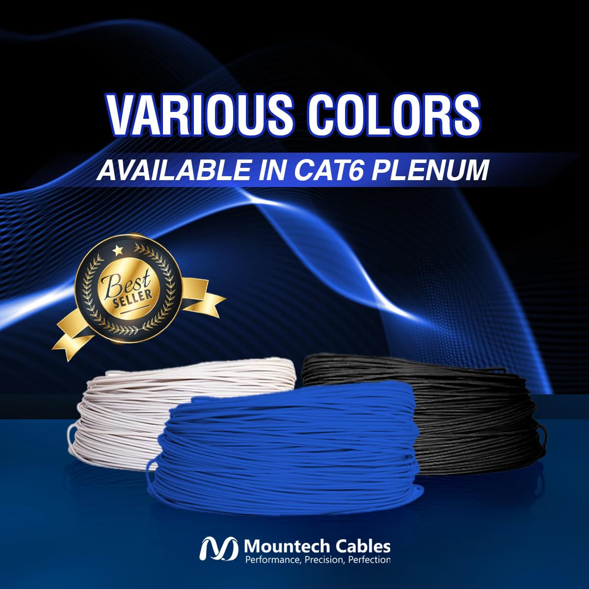 1000FT Blue Cat6 Plenum Ethernet Cable I20378