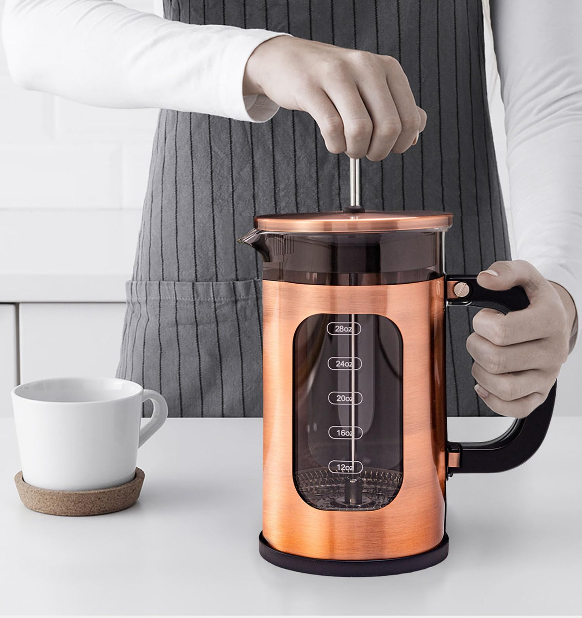 8 Cups 34 oz Stainless Steel French Press Coffee Maker A707
