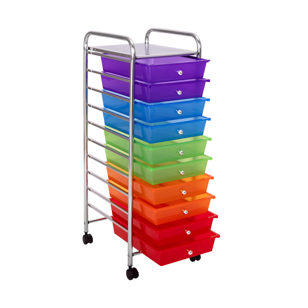 10 Drawer Rolling Storage Cart F713