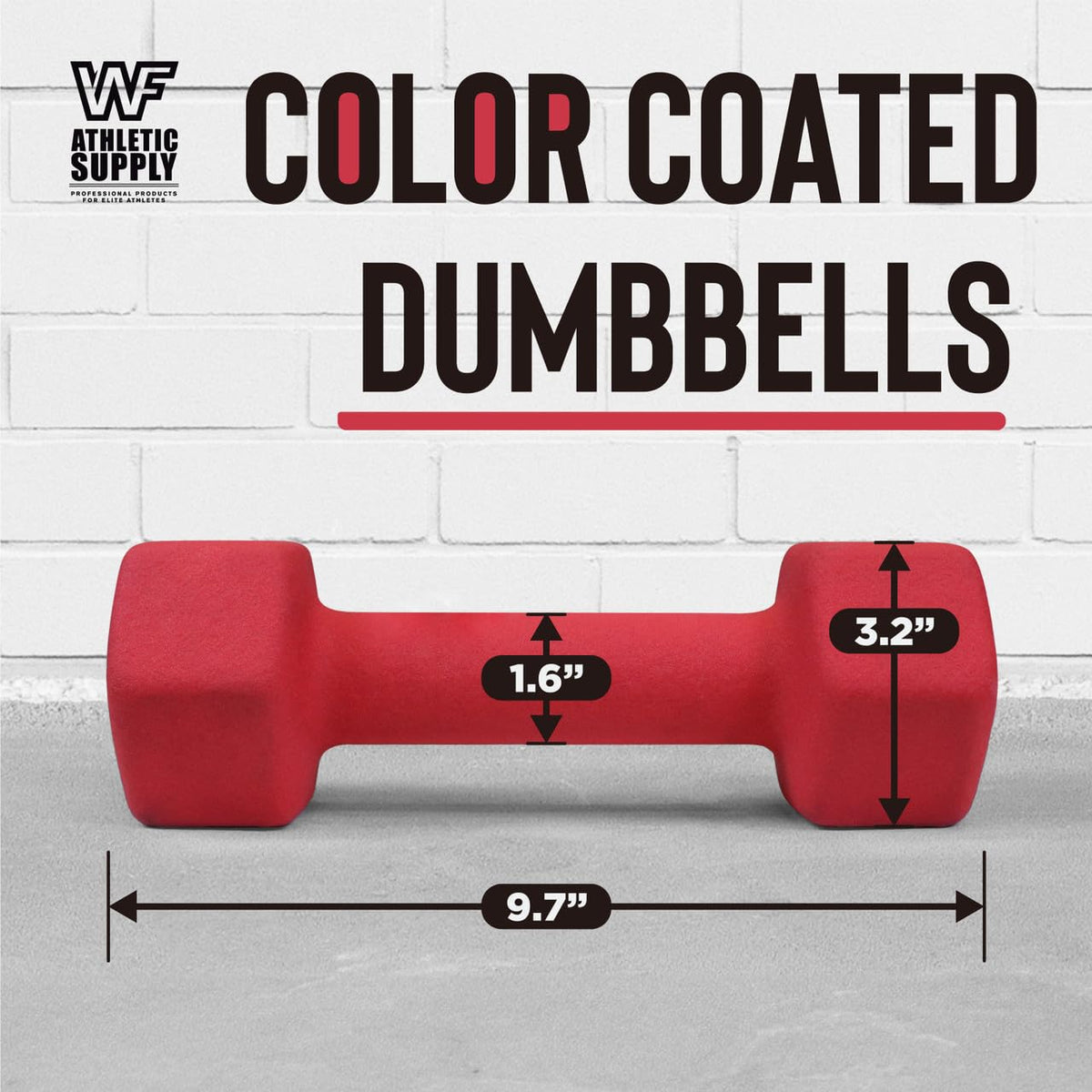 Neoprene Dumbbells Hand Weights with Non-Slip Grip B649