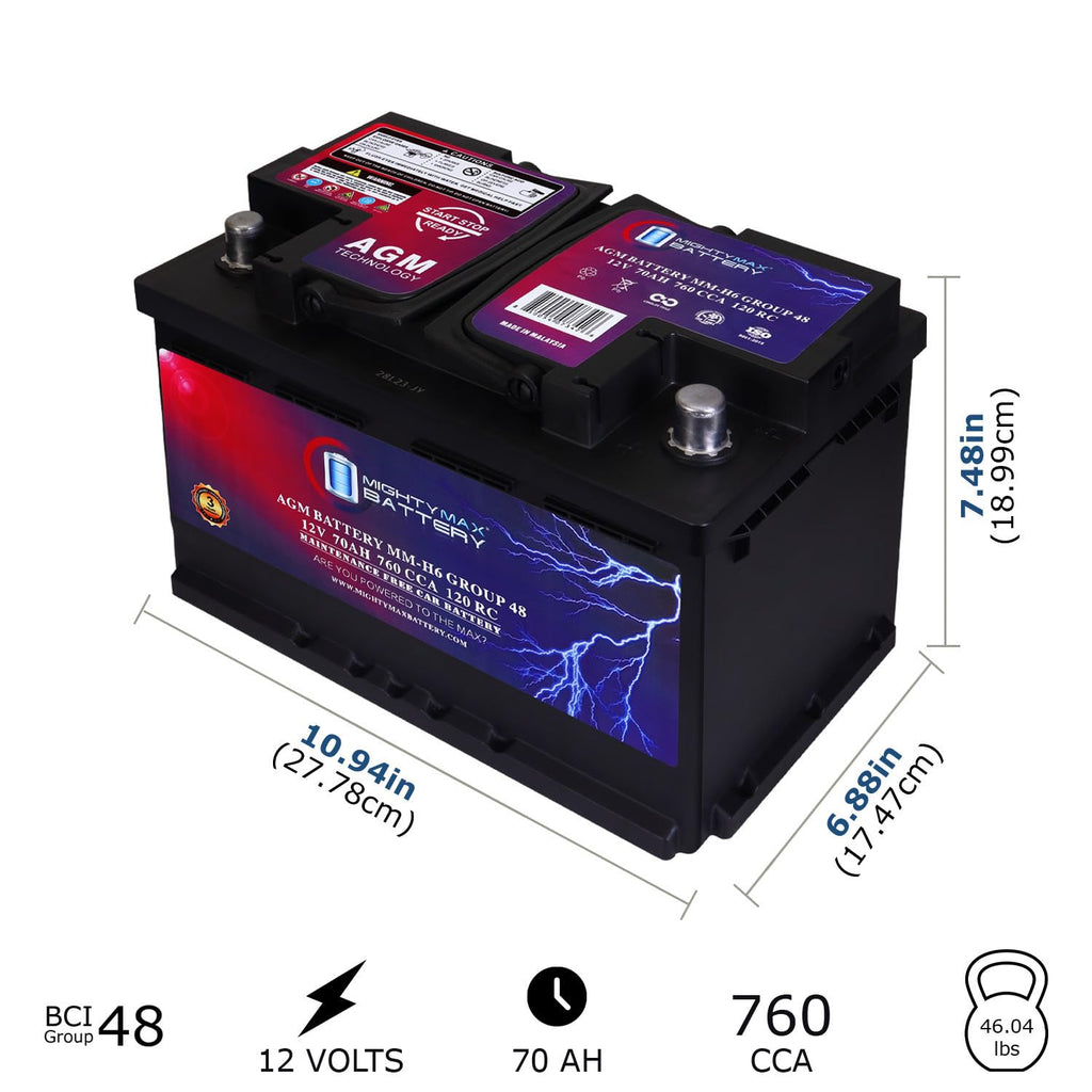 12V 70 AH AGM Car Battery P97392