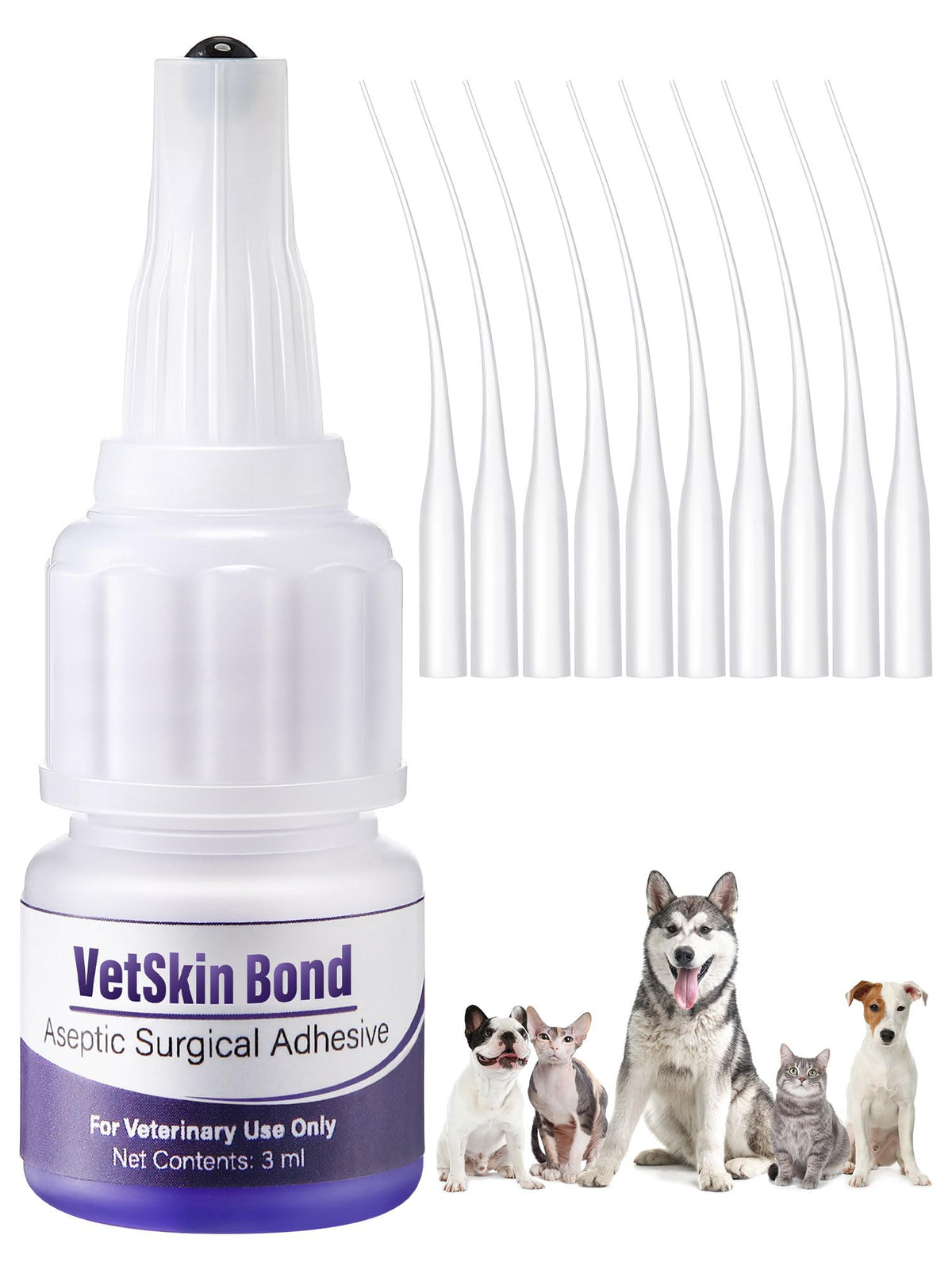 3ml Veterinary Surgical Skin Glue with 10 Applicators B685