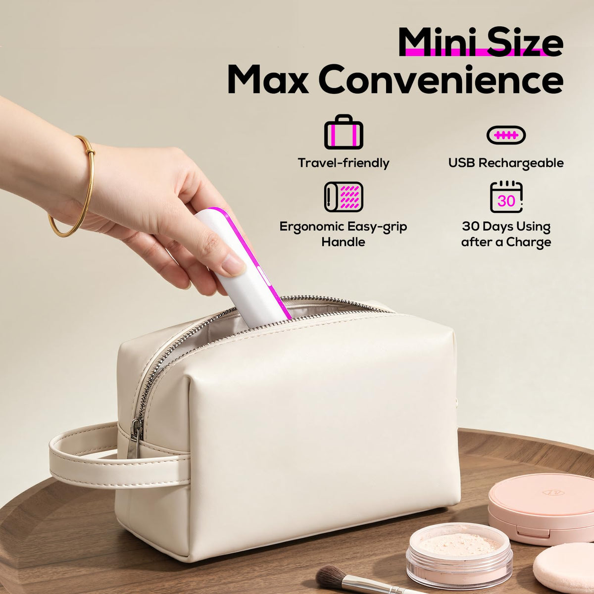 3 Speed Mini Electric Dermaplane Razor with LED Light X231985