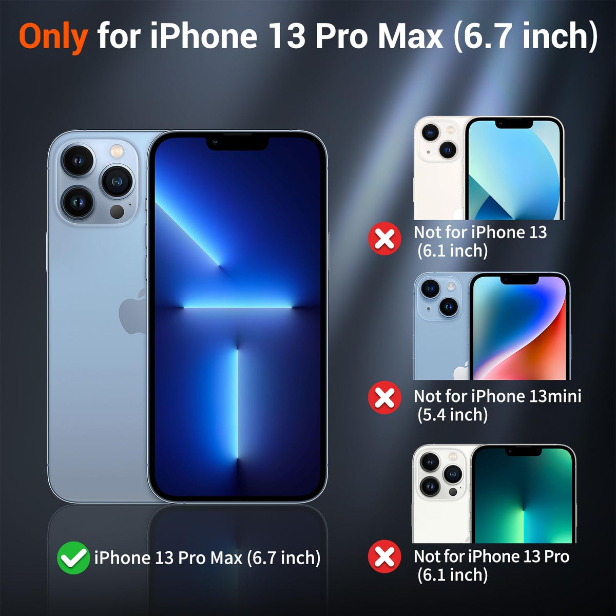 Magnetic iPhone 13 Pro Max Case Navy Blue K35903