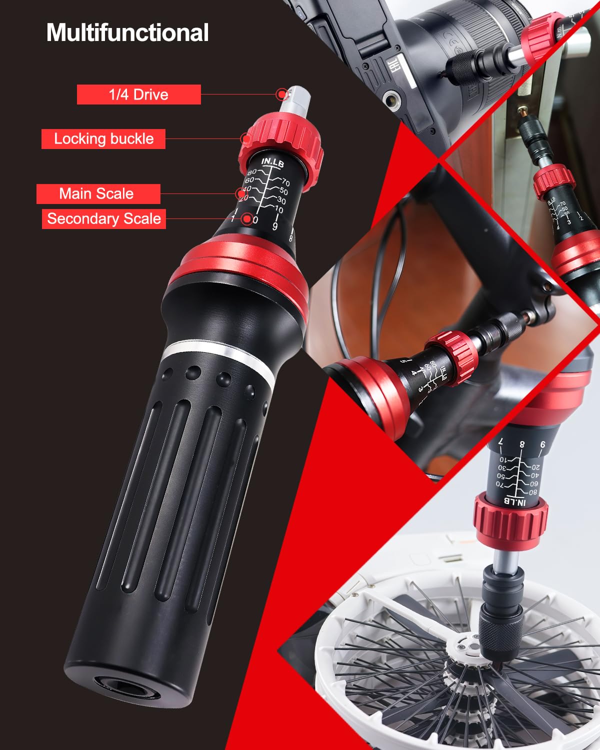 Torque Screwdriver 10-80 in.lb 1/4” Torque Driver Set with Bit Set X59561