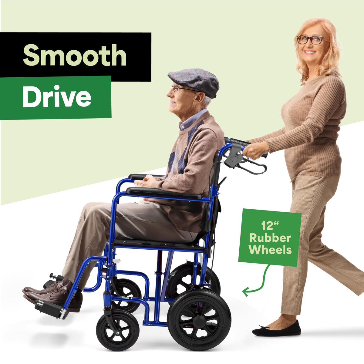 Lightweight Folding Wheelchair with Hand Brakes M2970