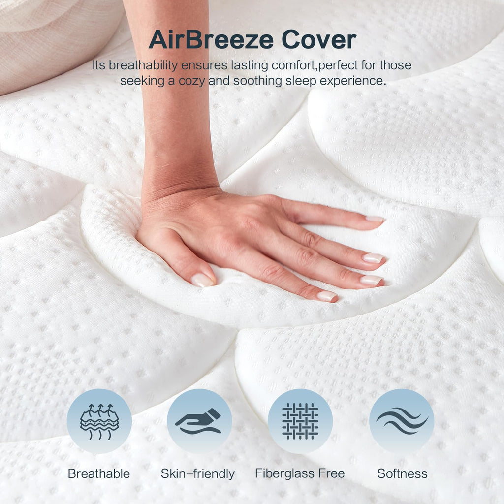 Full Size 12 Inch Firm Hybrid Memory Foam Mattress U6756