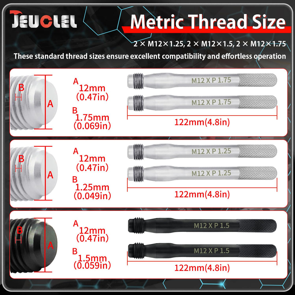 Wheel Stud Alignment Pin Set M12x1.25 M12x1.5 M12x1.75 E94338