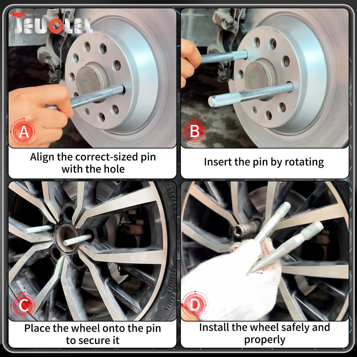 Wheel Stud Alignment Pin Set M12x1.25 M12x1.5 M12x1.75 E94338