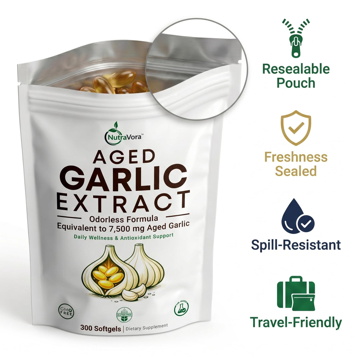 Aged Garlic Extract Softgels, 300 Softgels A85982