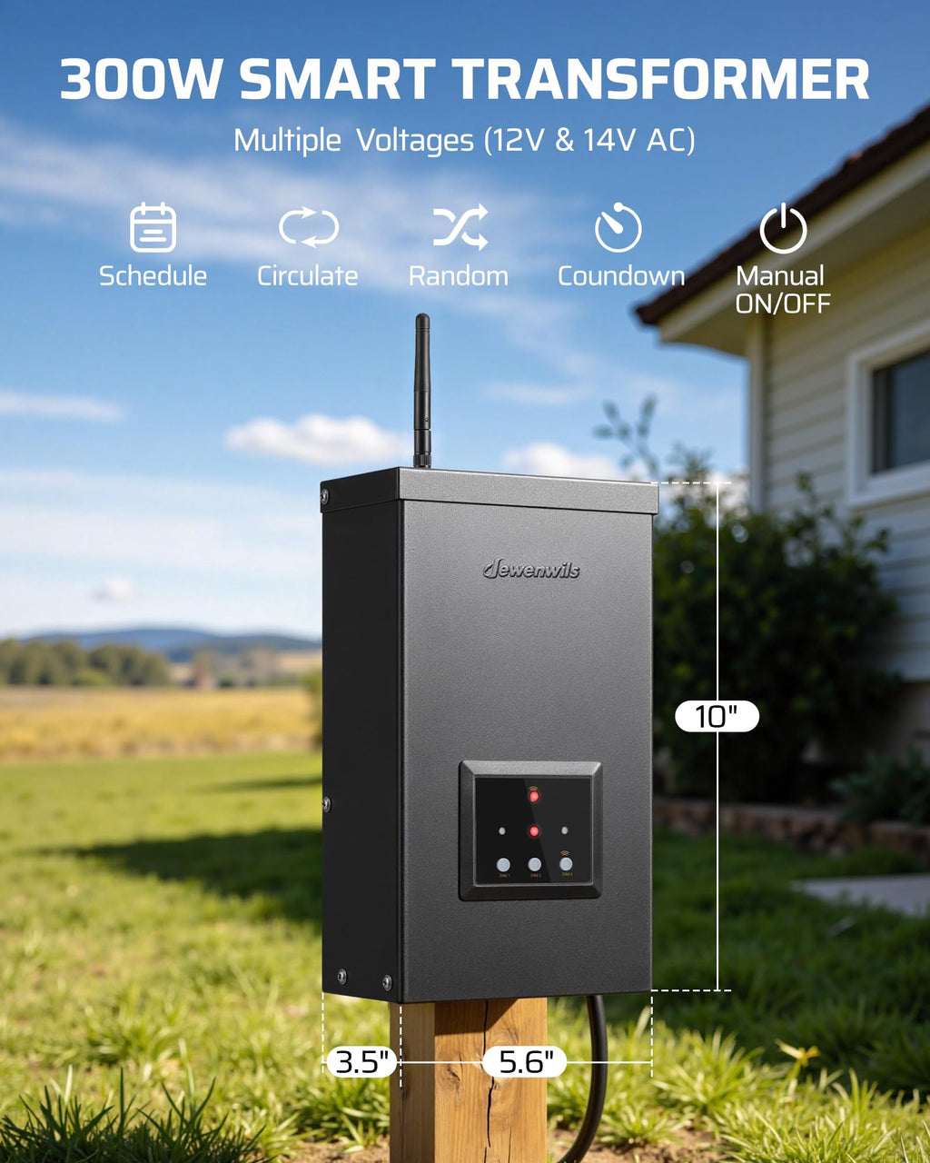 300W Low Voltage Landscape Transformer with Timer R580
