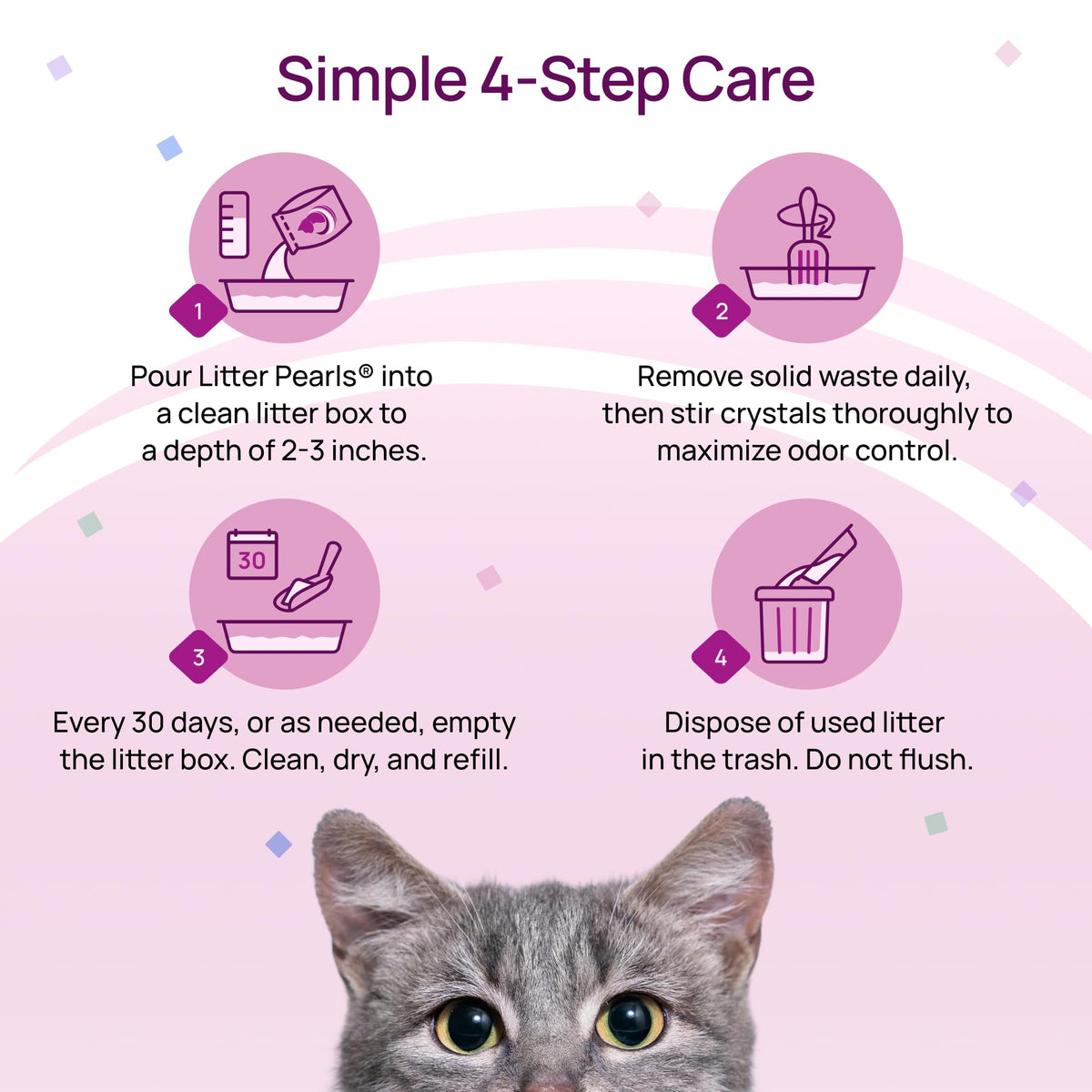 Unscented Non-Clumping Crystal Cat Litter, 7 lb P93333