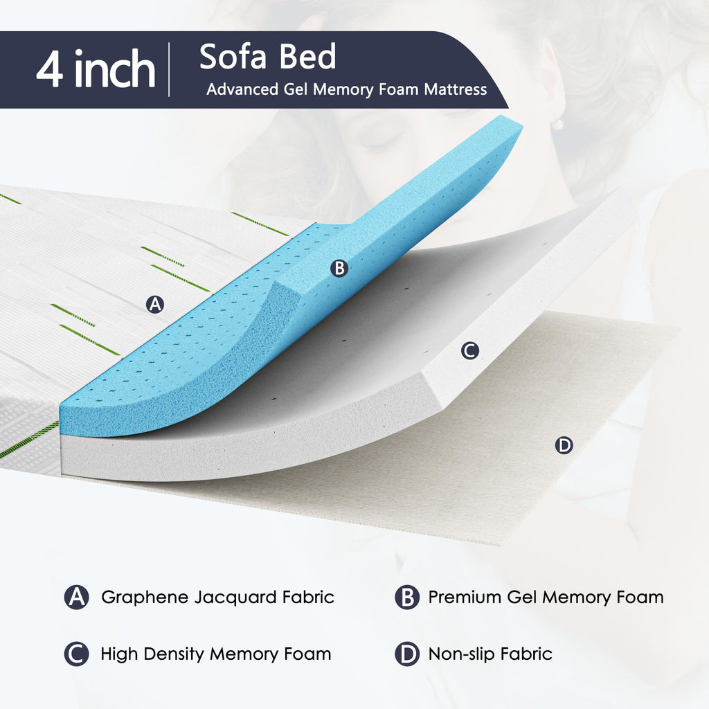 White Queen Sofa Bed Mattress Replacement V3068