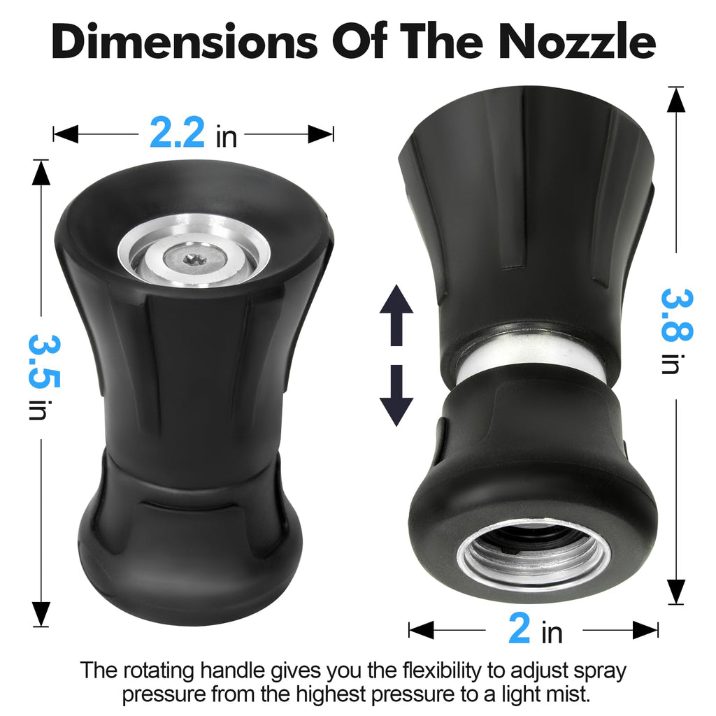 5/8" Hot/Cold Garden Rubber Hose 100 ft with Nozzle Z227123