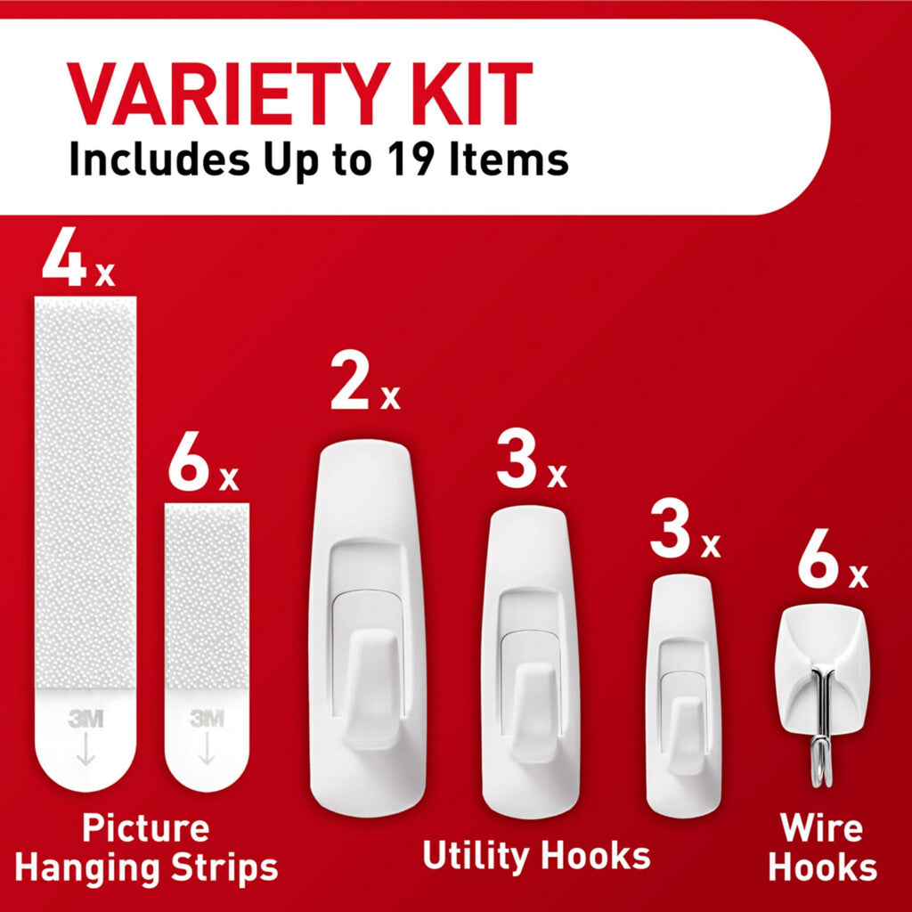 Picture Hanging Strips, Wire Hooks and Utility Hooks Kit H4120