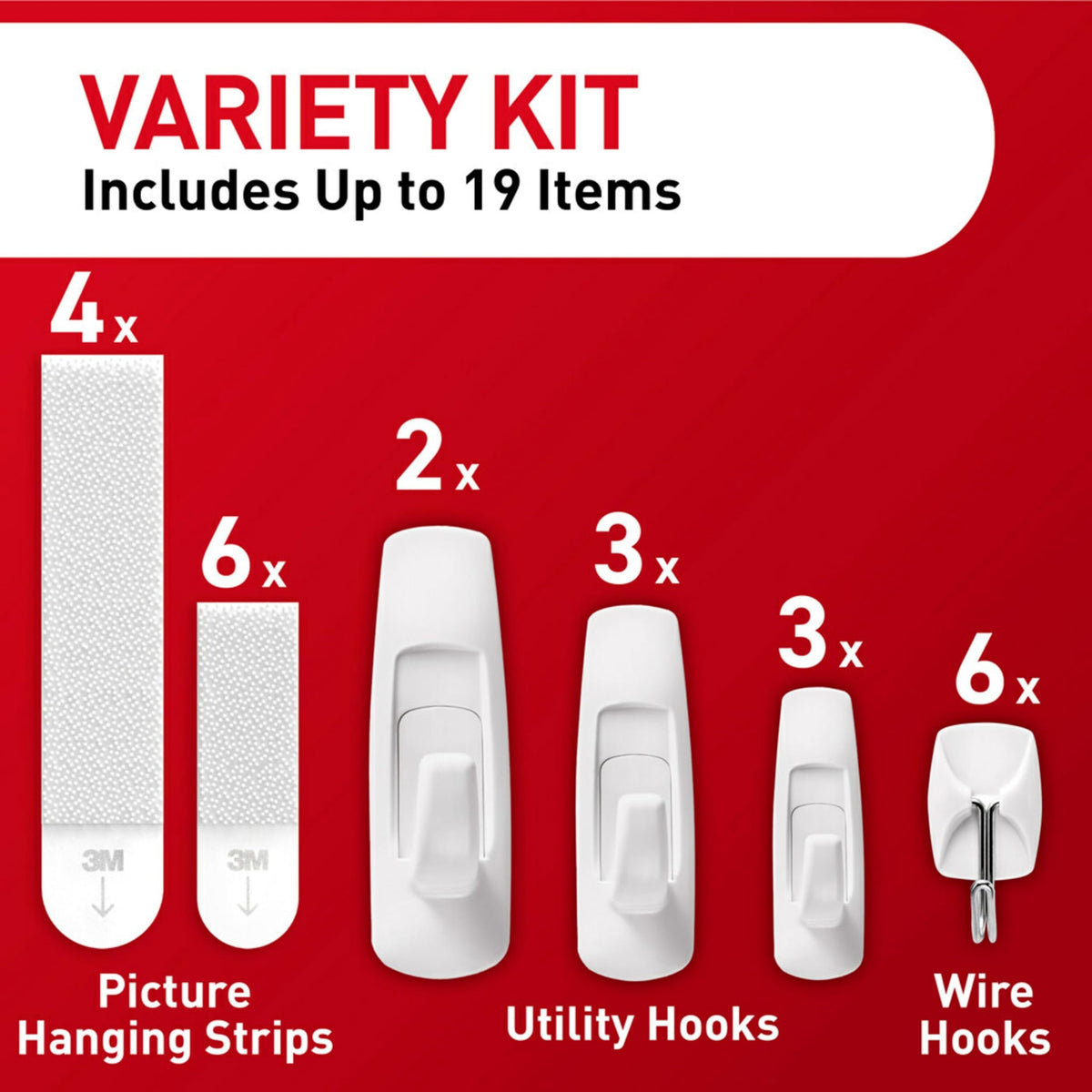 Picture Hanging Strips, Wire Hooks and Utility Hooks Kit H4120