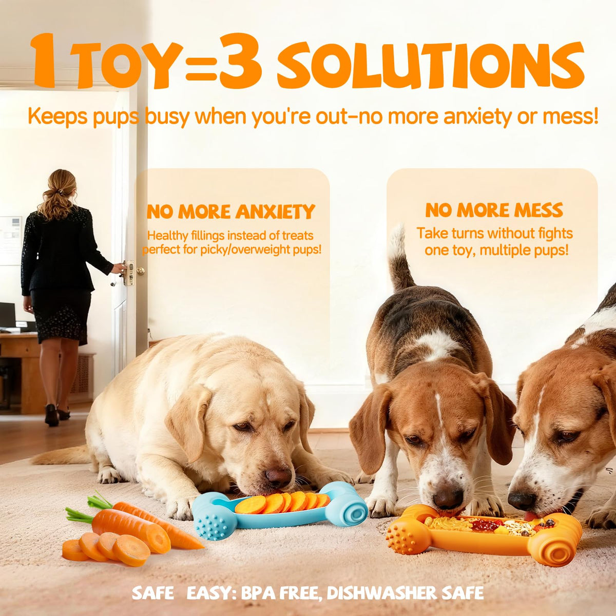 2-Pack Slow Feeder Chew Toy O3193