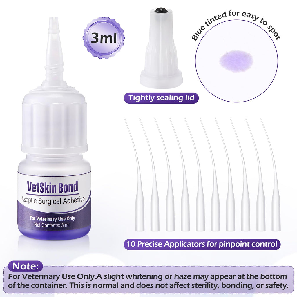 3ml Veterinary Surgical Skin Glue with 10 Applicators B685
