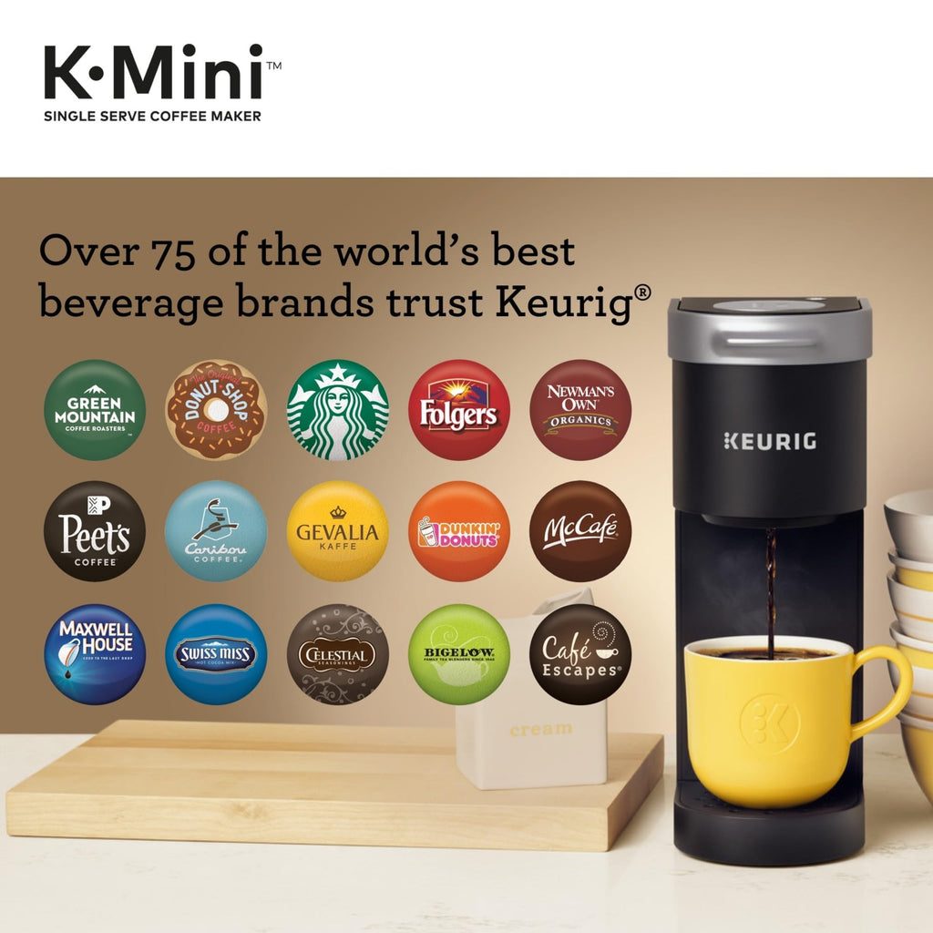 Single Serve K-Cup Pod Coffee Maker, 6 to 12oz Brew Size, Black K7319