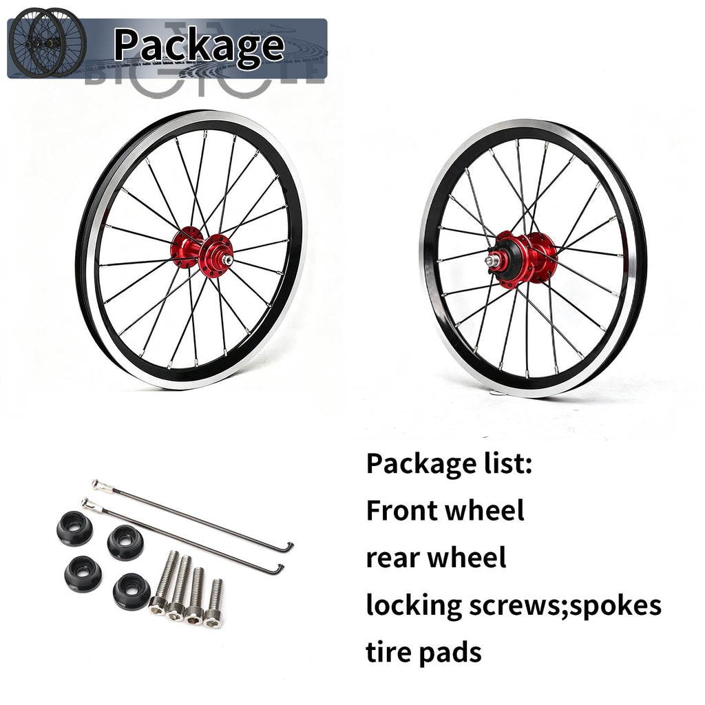 14inch 412 V-Brake Folding Bike Wheelset K267