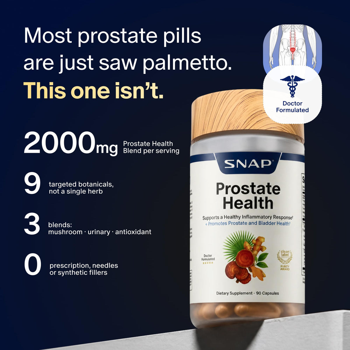 Prostate Health + Nitric Oxide Booster Bundle, 90+60 Caps Z19548