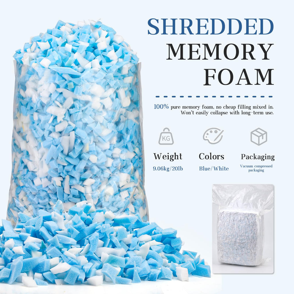 20LB Shredded Memory Foam Filler X663