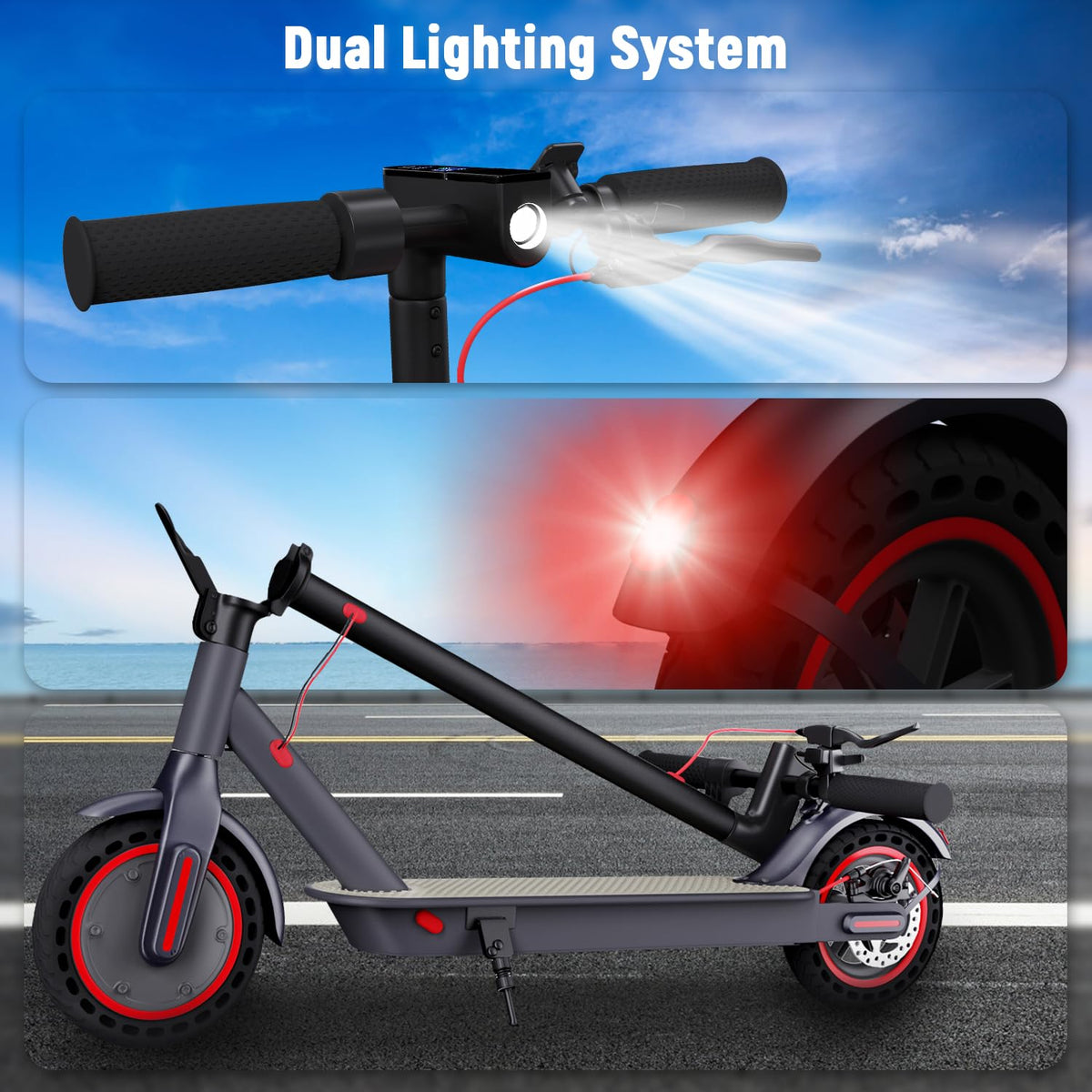 Electric Scooter 350W/500W Motor 8.5'' Solid Tire V2577