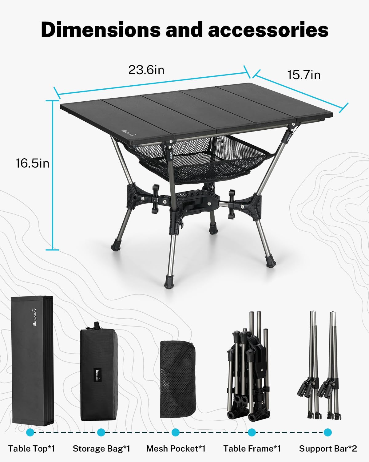 Foldable Aluminum Camping Table O547