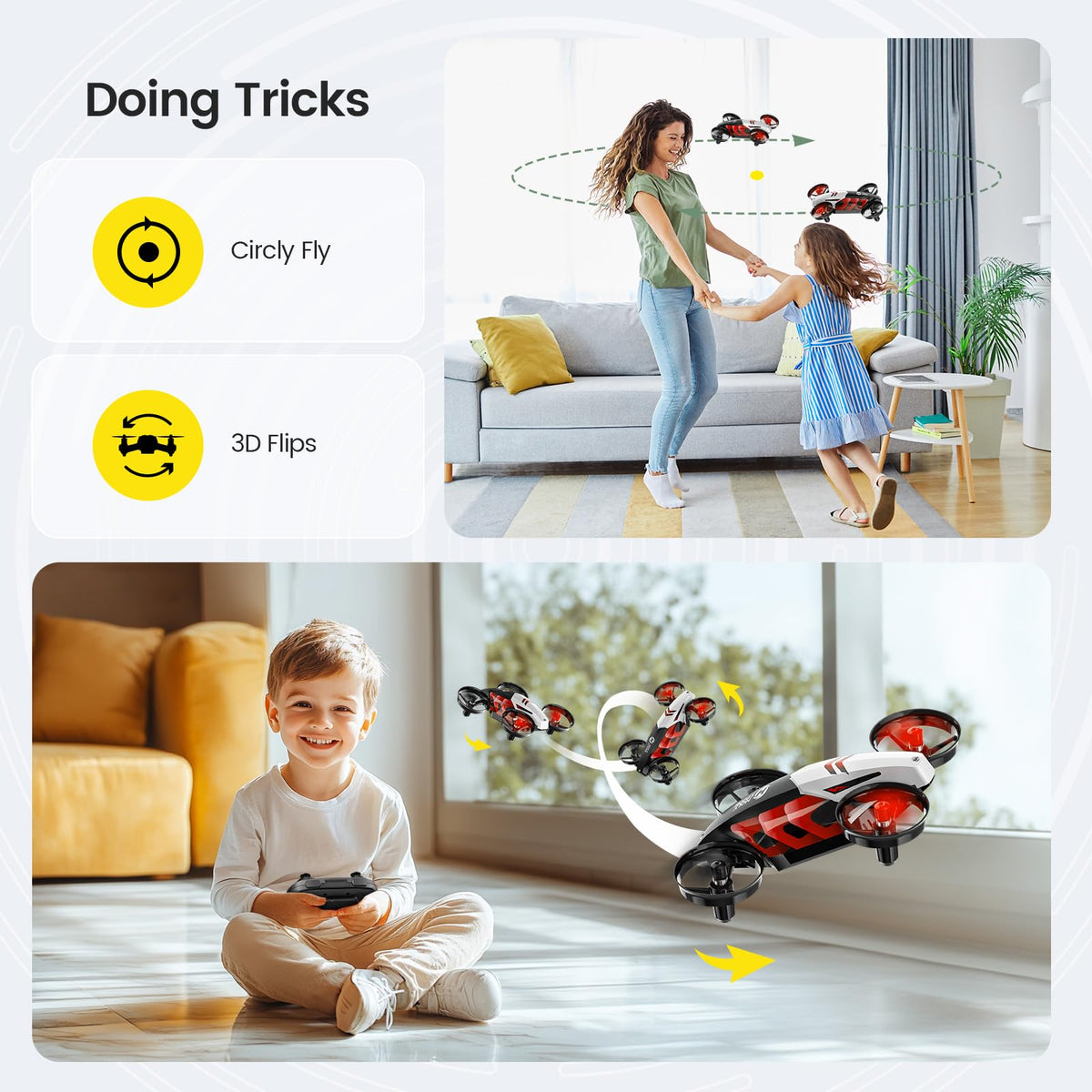 Mini Indoor RC Quadcopter with 3D Flip W337472