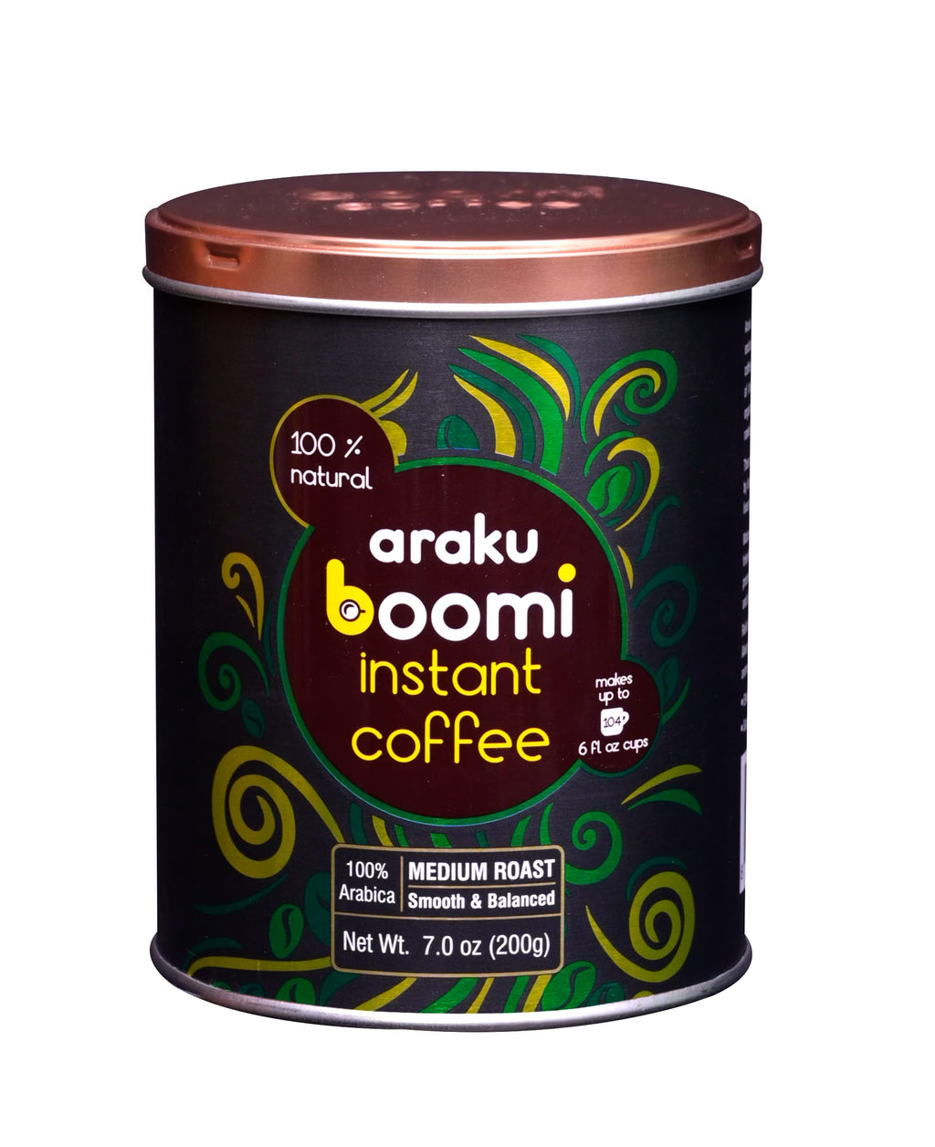 Single Origin Instant Coffee Powder Medium Roast 100% Arabica 7oz Tin W734427