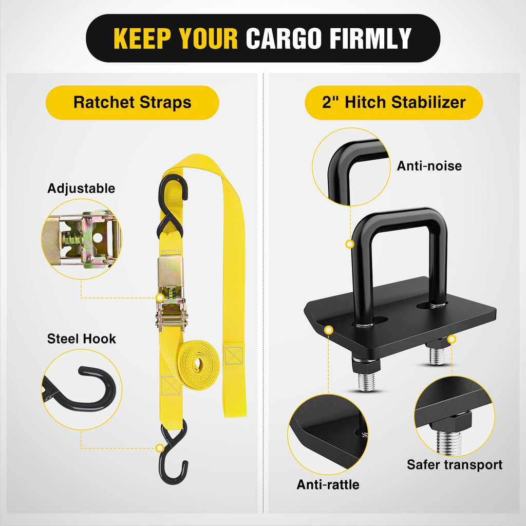 Aluminum Hitch Cargo Carrier 60" x 22" x 3.25" 500 lbs Cargo Basket for 2" Receiver R8303