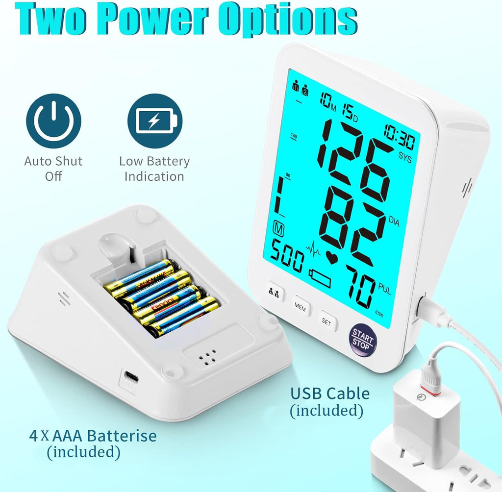 Automatic Digital Blood Pressure Monitor Upper Arm Adjustable Cuff B166465