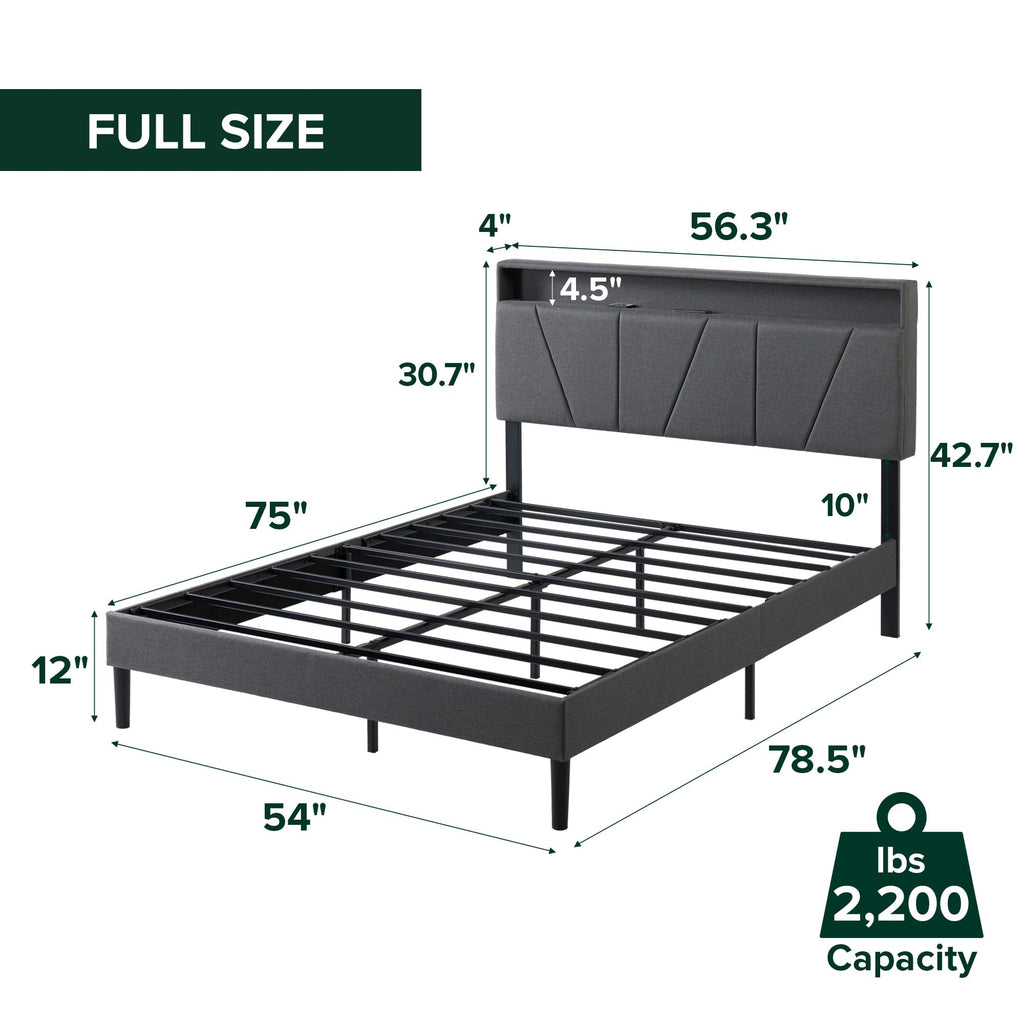 Upholstered Platform Bed Frame Full Y5818