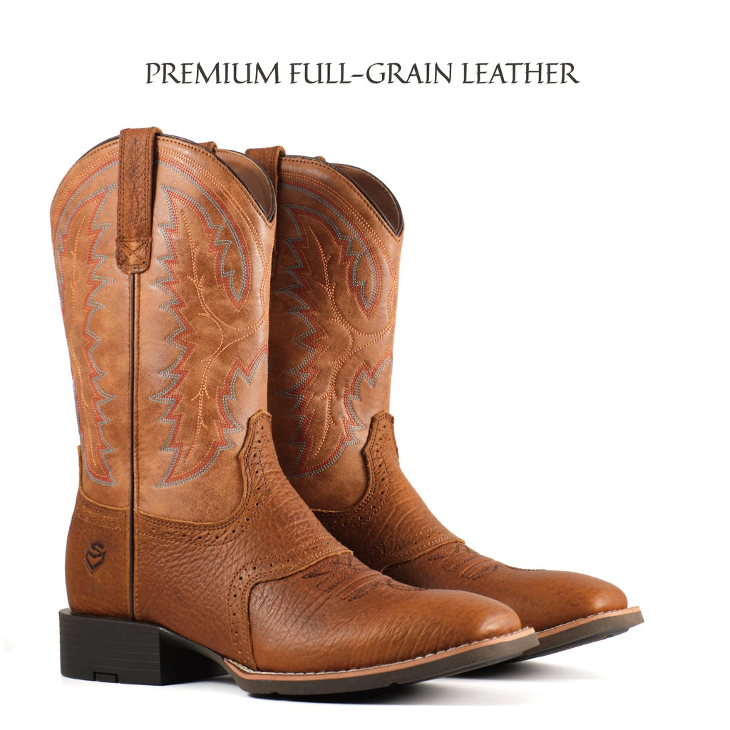 Men's Square Toe Pull On Western Boots C577