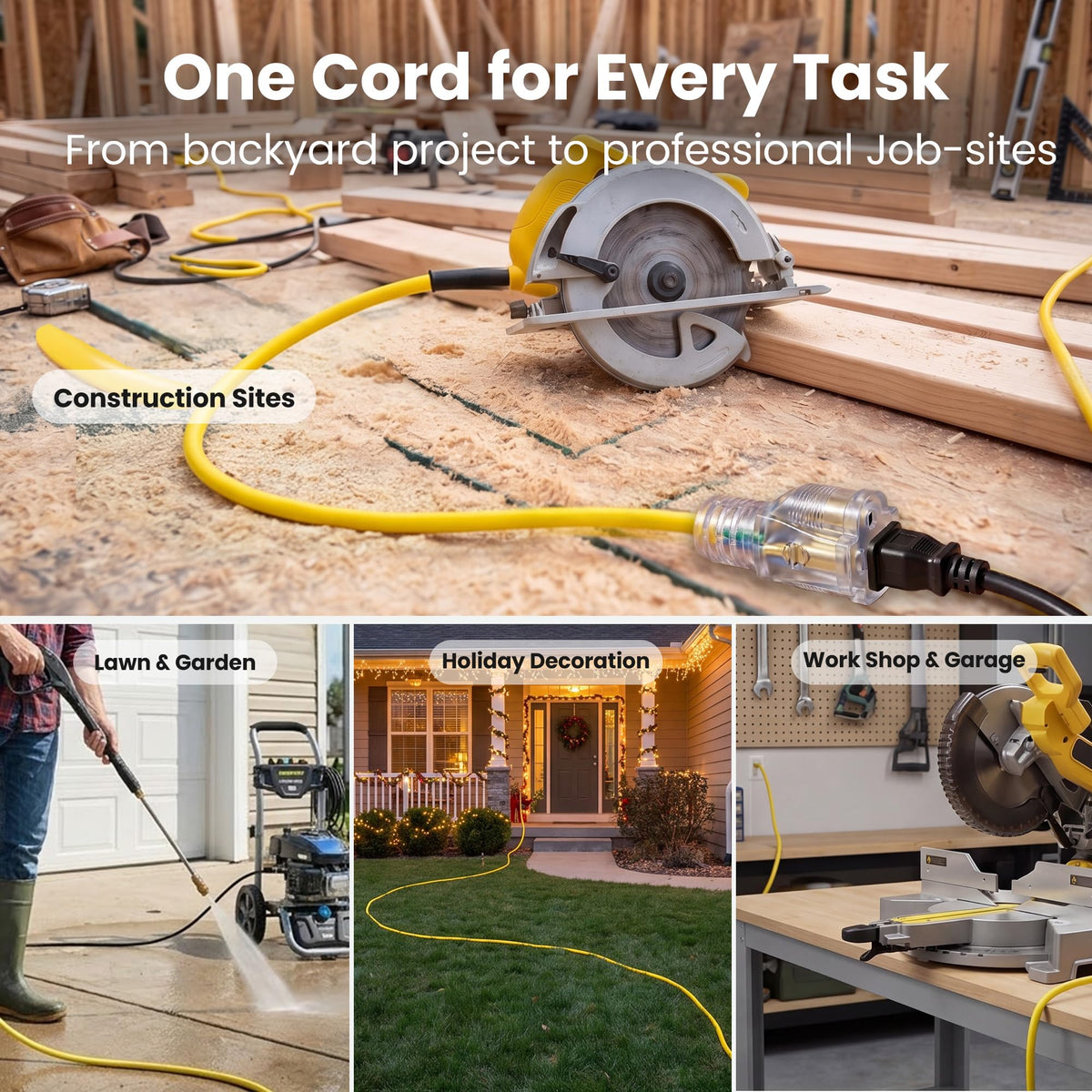 100 Ft 12 Gauge Extension Cord A555