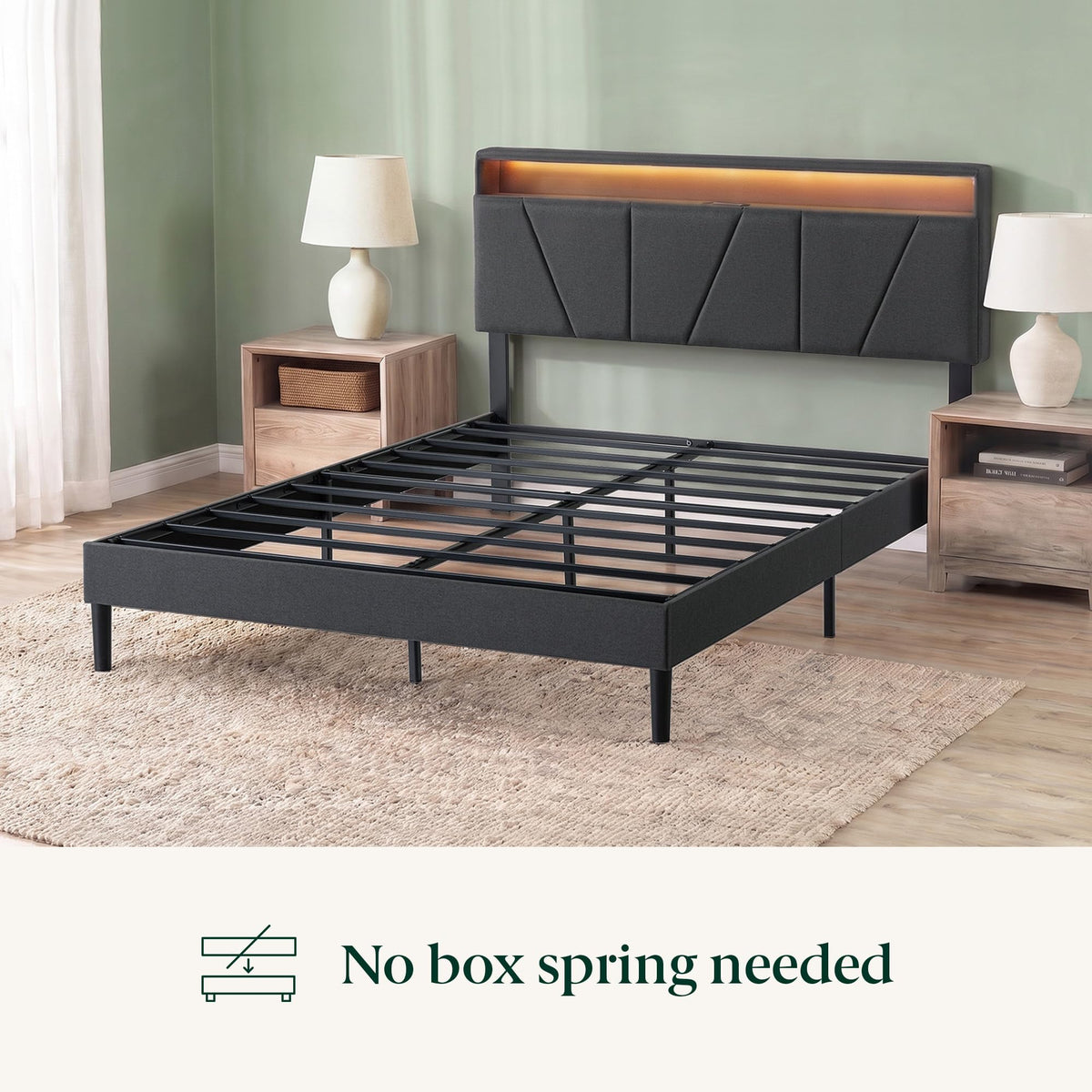 Upholstered Platform Bed Frame Full Y5818