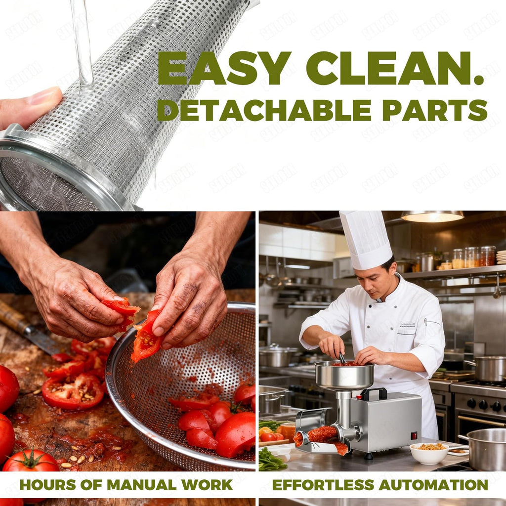 450W Metal Tomato Sauce Maker 8.5in Food-Grade Stainless Steel F6818