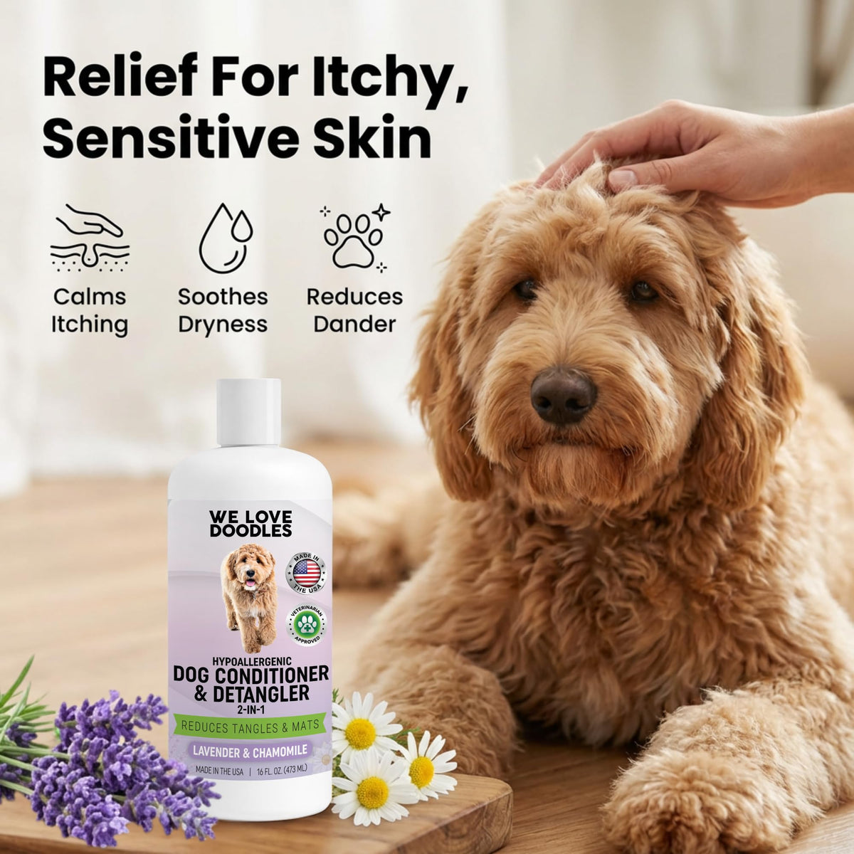 2-in-1 Dog Conditioner & Detangler, Lavender, 16OZ W423