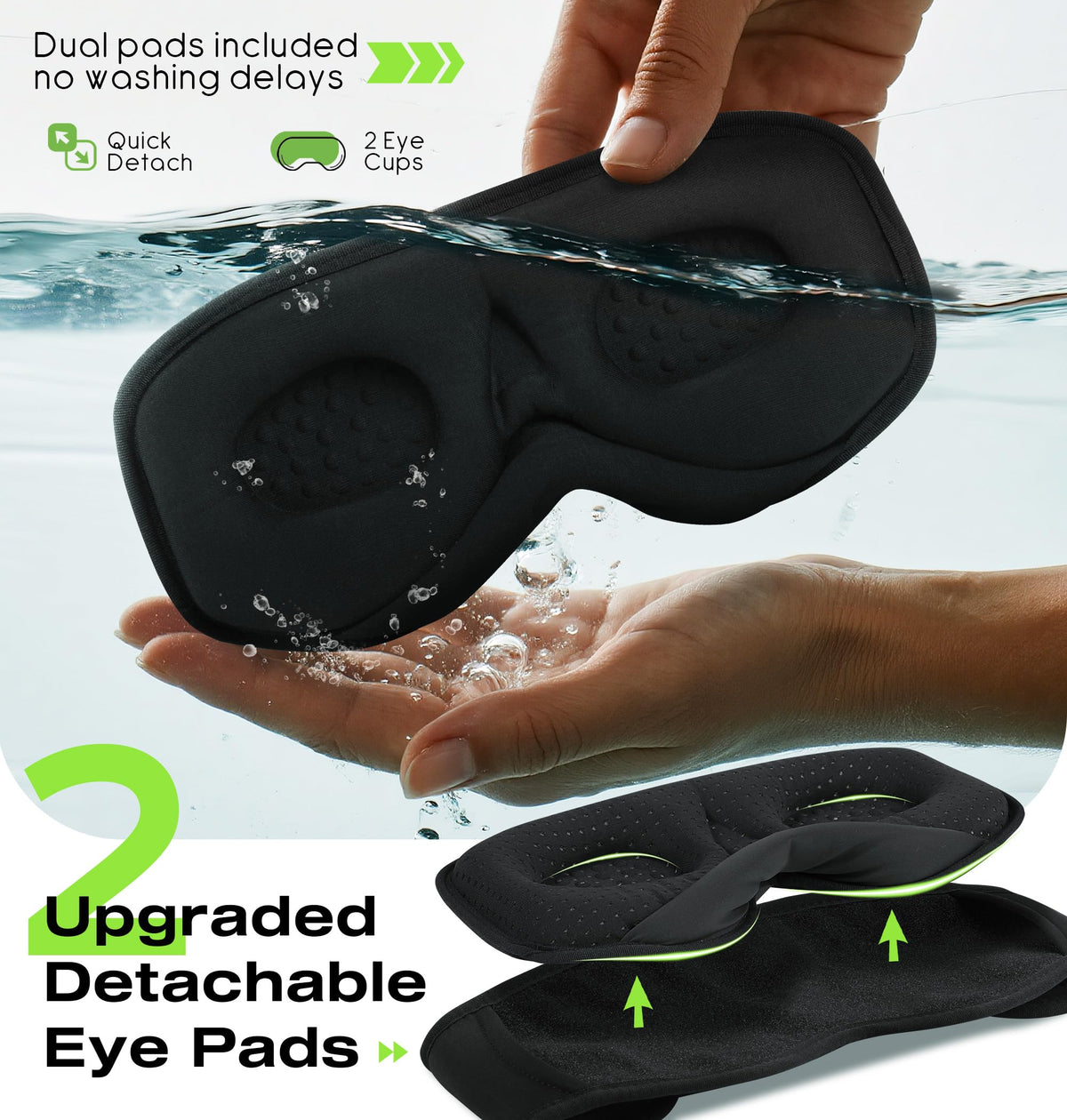 Bluetooth Sleep Headphones with 3D Eye Mask O130108
