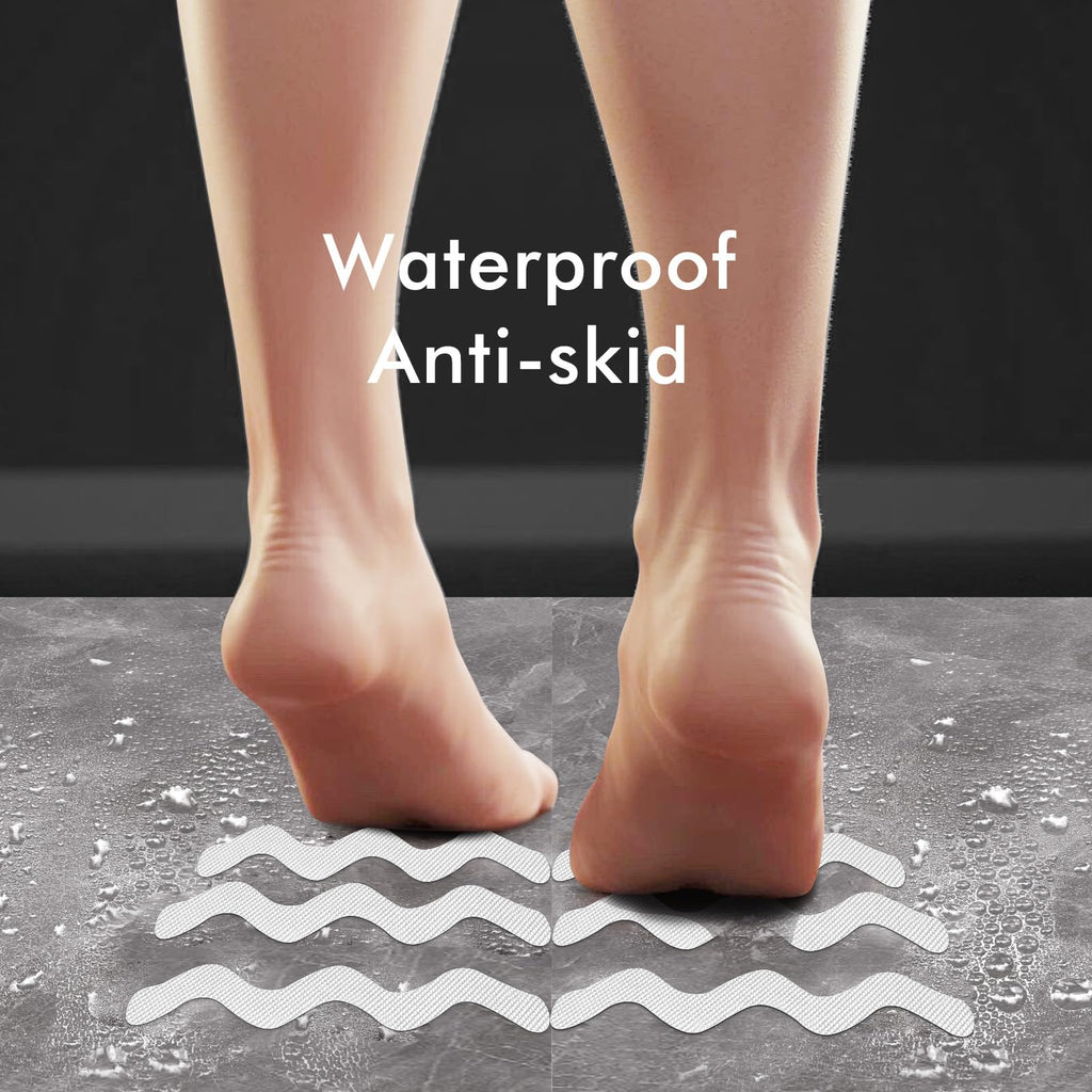24 PCS Anti Slip Shower Stickers with Scraper O499955