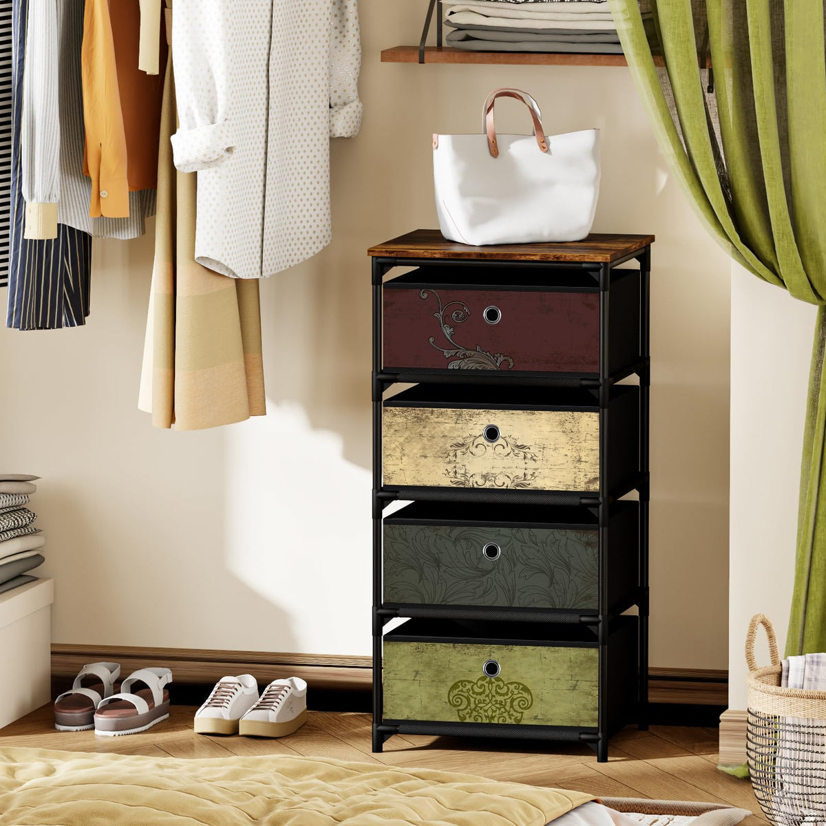 4 Drawer Fabric Storage Unit E8198