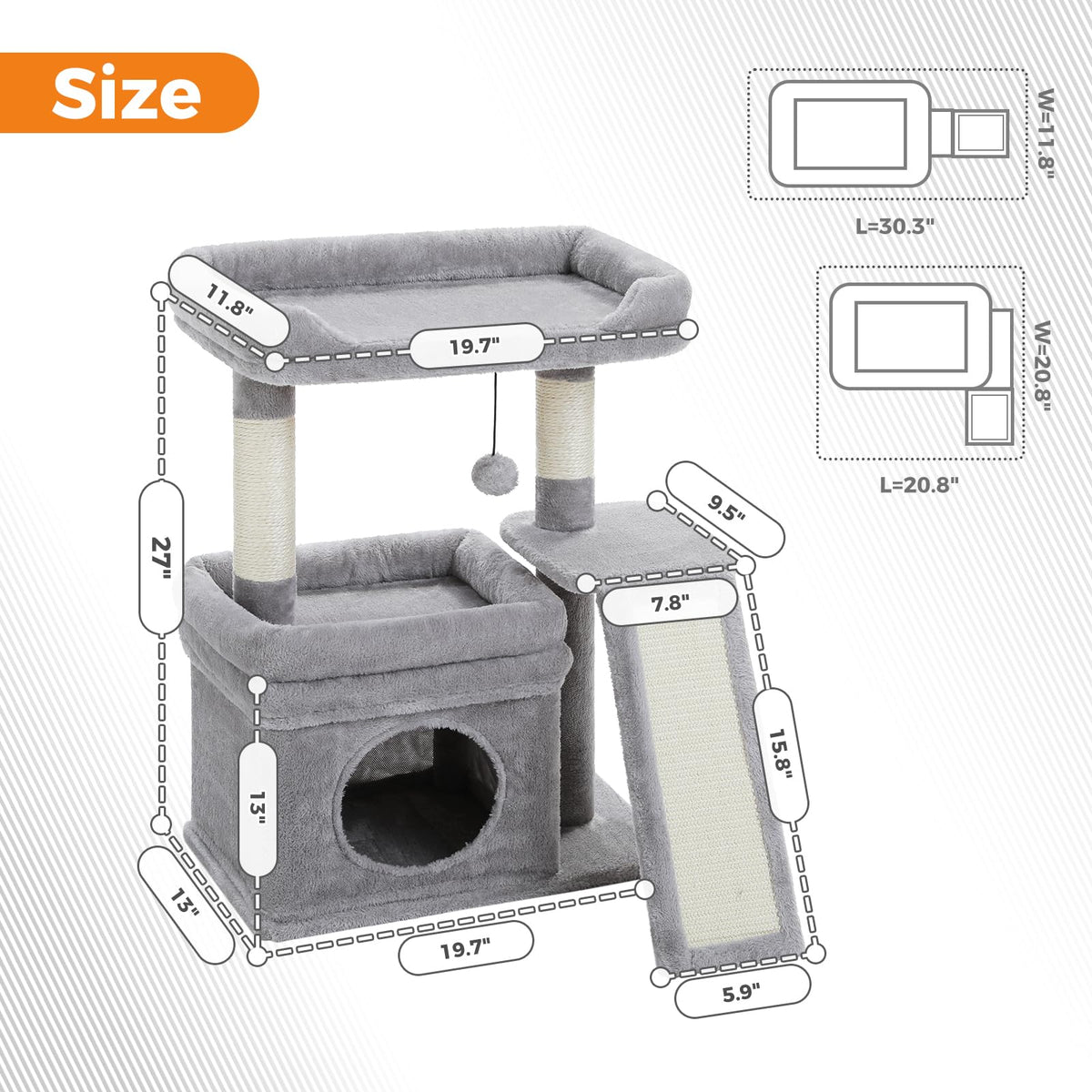 Gray Cat Tree B5243