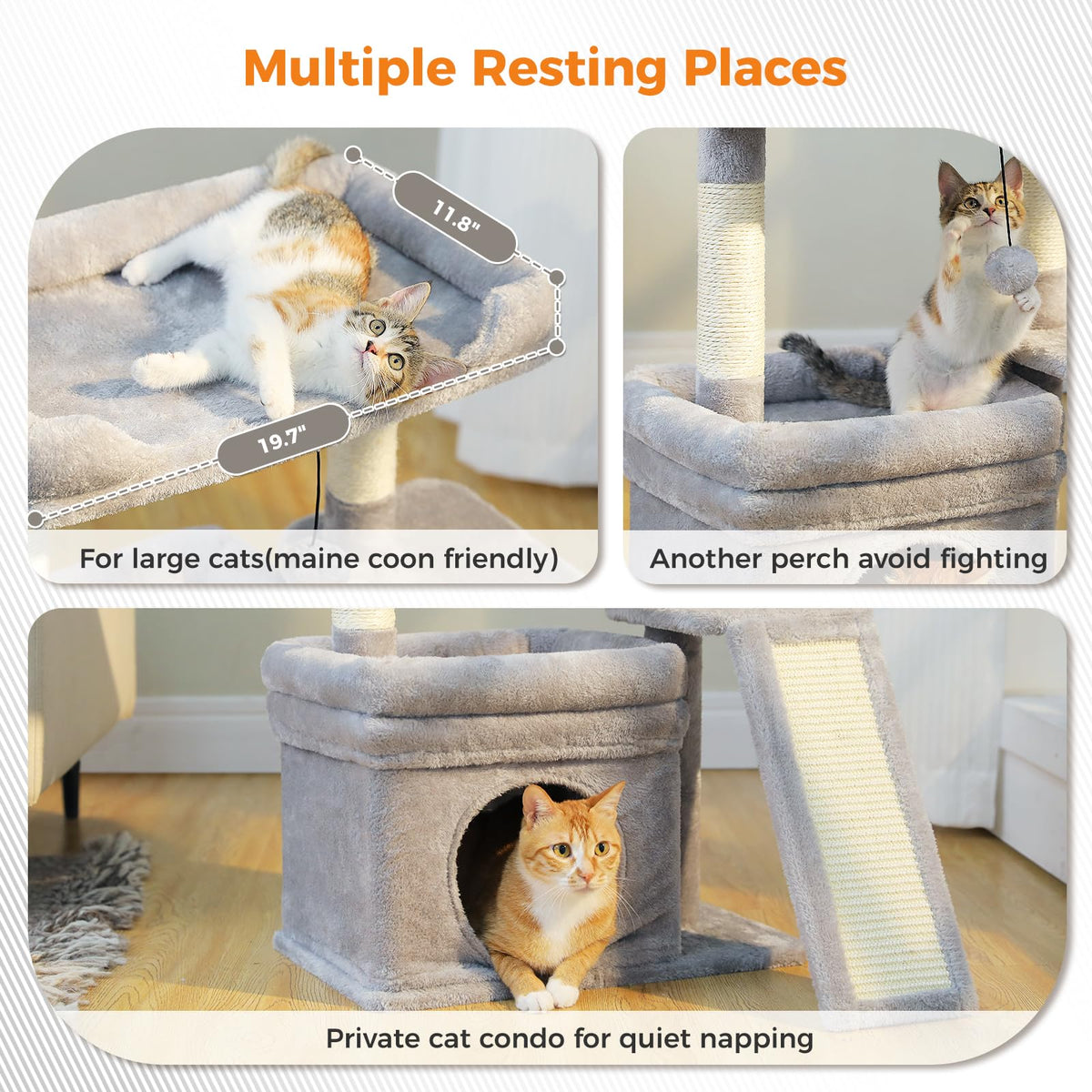 Gray Cat Tree B5243