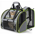 Expandable Cat Backpack Carrier for Cats and Small Dogs up to 18 lbs Grey Q78517